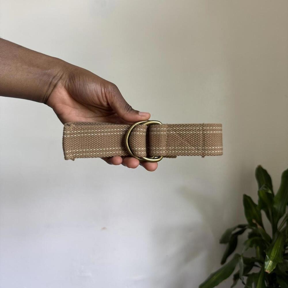 Woven Tan D-Ring Belt - Womens Accessory